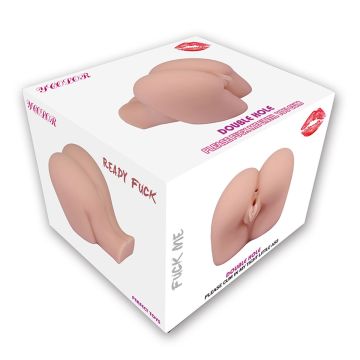 Masturbator Double Hole 5 Lichte Huidskleur - M