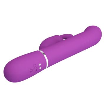 Pretty Love Stotende en Roterende Rabbit Vibrator Coale - Paars