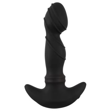 Prostaatvibrator met Bewegende Ringen - Zwart