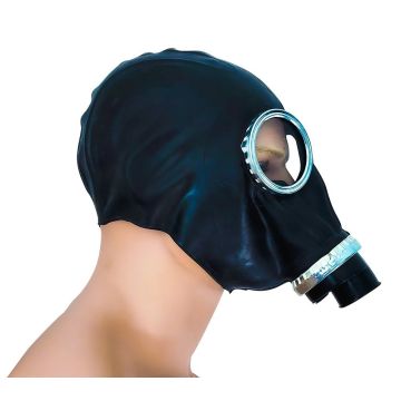 Full Rubber Gas Masker - Zwart