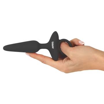 Flexibele en Vibrerende Buttplug Zwart - Anos