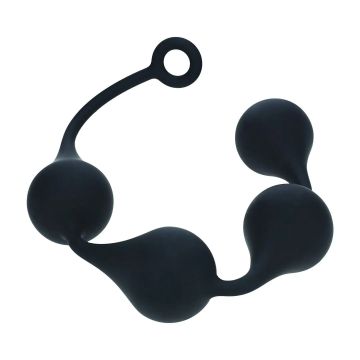 Siliconen Waterdrop Anal Balls Zwart XL - 50 mm