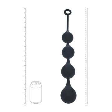 Siliconen Waterdrop Anal Balls Zwart XL - 50 mm