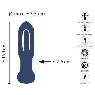 Anos - Vibrierender Buttplug RC Flicking Tongue - Blau