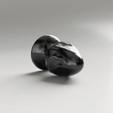 All Black Steroid Dumbbell Dildo Zwart - 12 cm