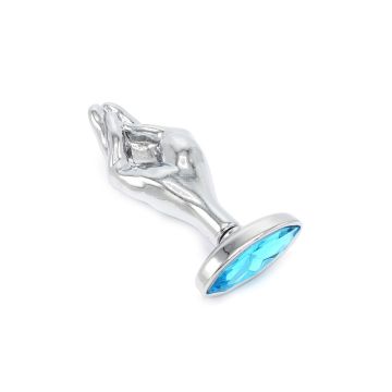 Kiotos Fist Buttplug met Blauwe Steen - L