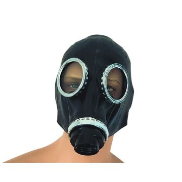 Full Rubber Gas Masker - Zwart