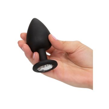 Siliconen Buttplug Set met Zilveren Steen