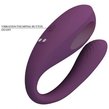 Pretty Love Koppelvibrator Aari met App Bediening - Paars