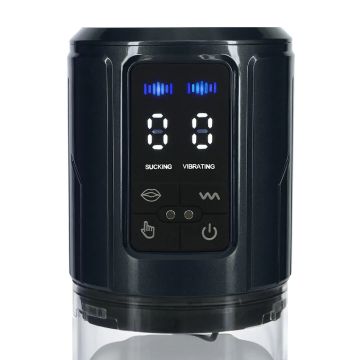 UltraLift Automatische Penispomp met Masturbator - Gun Metal