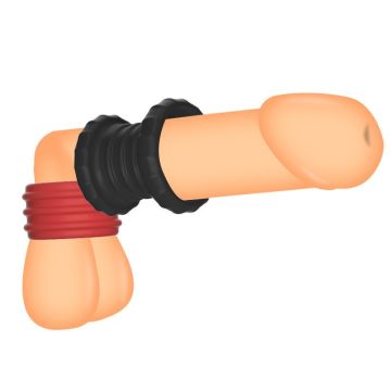 Ballstretcher Soqlo 35 mm Hoogte 5 cm Rood/Zwart