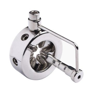 RVS Penis Ring met Verstelbare schroeven en torpedo plug