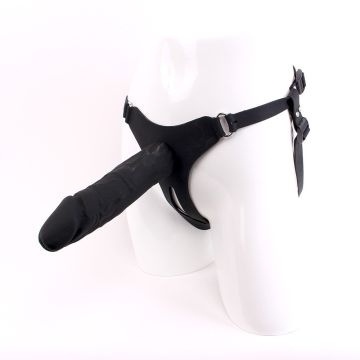 Siliconen Grote Strap-on dildo zwart