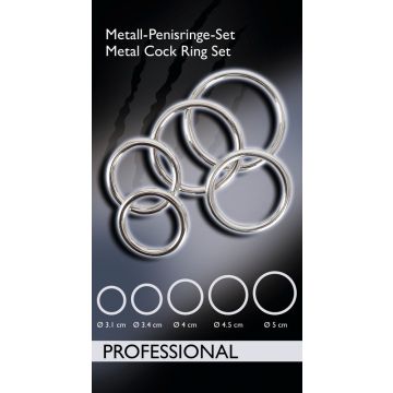 5 Delige Cock Ring Set - Metaal