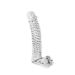 Glazen Dildo Clear Penis Ribbed