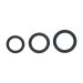 Silicone Cockring Set van 3 XS/S/M - Zwart Silicone Cockring Set van 3 XS/S/M - Zwart