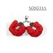 Sodorra Fluffy Handboeien - Rood
