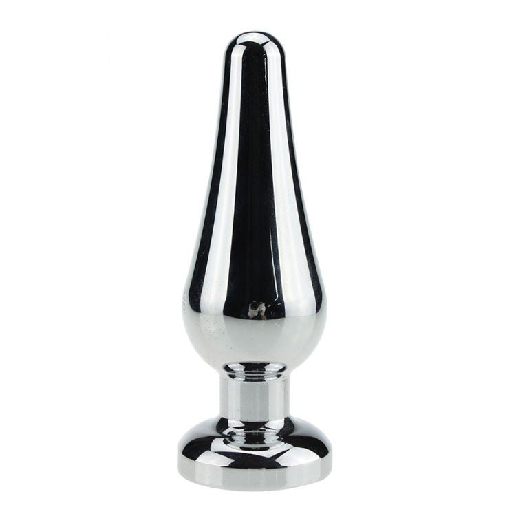Spartan Steel Aluminium Buttplug met Kristal - Small