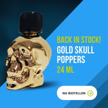 Gold Skull Poppers - 24 ml